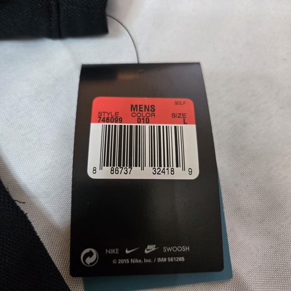 Nike Dri-FIT Solid Icon Pique Modern Fit Golf Polo Black Size Large 746099-010 - Picture 6 of 8